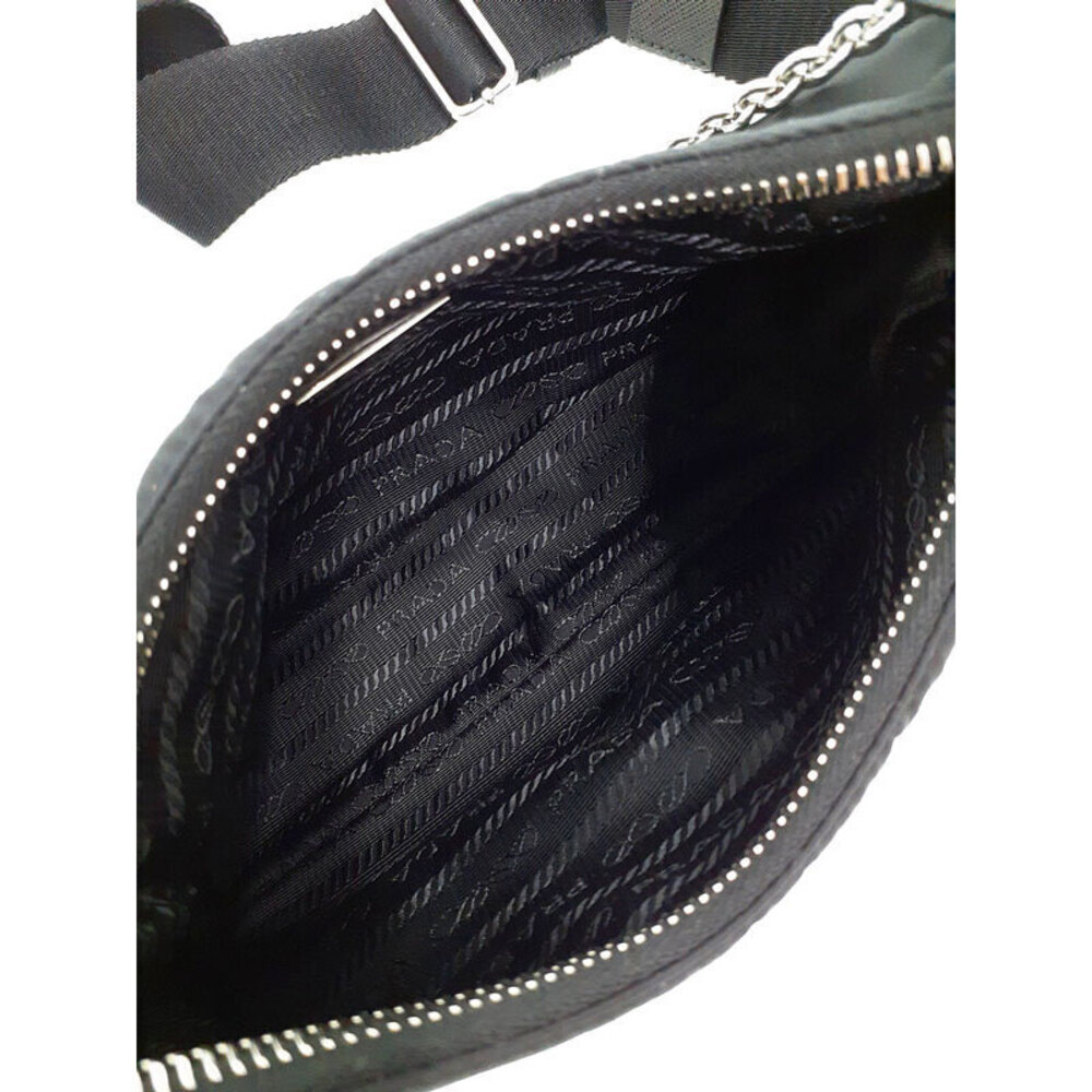 Prada ReEdition 2005 Saffiano Leather Chain Shoulder Bag Black - Picture 3 of 9